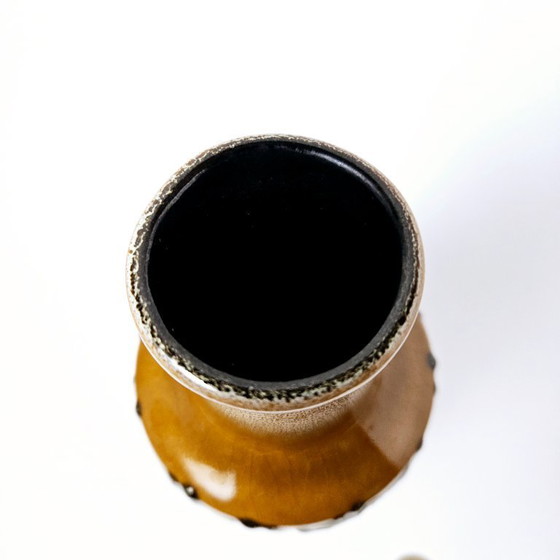 Image 1 of MidCentury East German HALDENSLEBEN Ceramic Fat Lava Vase | Brutalist Pottery From Germany | GDR Modern Home Decor