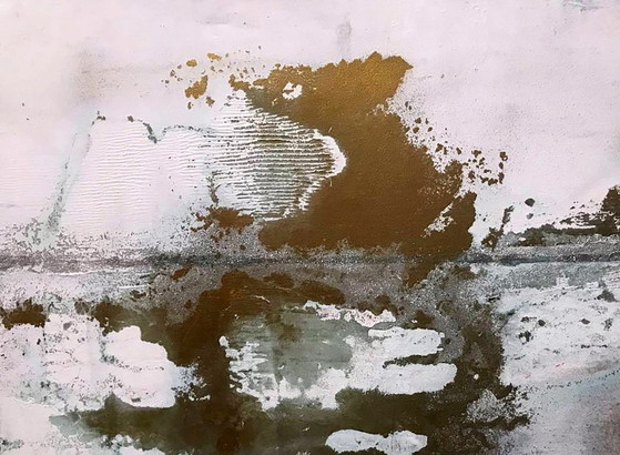 Image 1 of Original Acrylic Painting Abstract Expressionism White Ocean