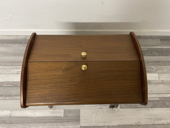 Image 1 of Vintage teak Danish sewing trolley