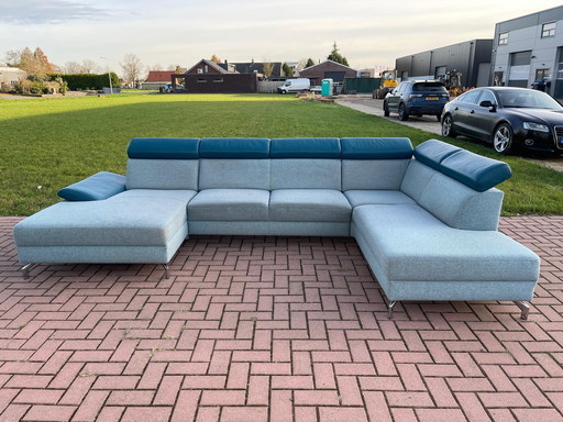 Mooie Montel Turquoise Stoffen U Sofa