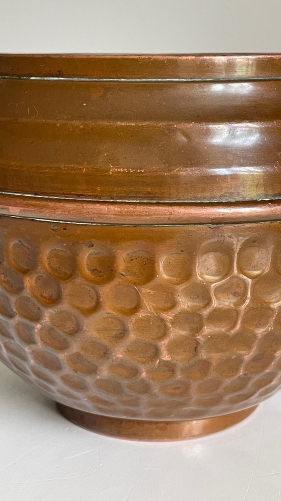 Image 1 of CACHE-POT di VILLEDIEU Francia Rame patinato d'epoca