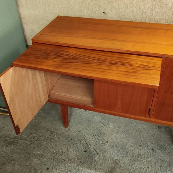 Vintage Scandinavian teak Sideboard with desk shelf, 1960s – Wood (photo 6 of 6)