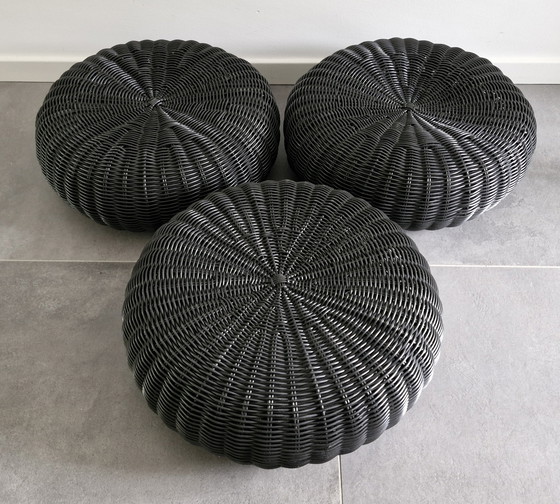 Image 1 of Poggiapiedi IKEA Ottman nero anni &#39;90 