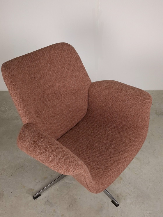Image 1 of Fauteuil Tulipe Topform | Vintage années 1950-60 | Tissu Ploeg neuf