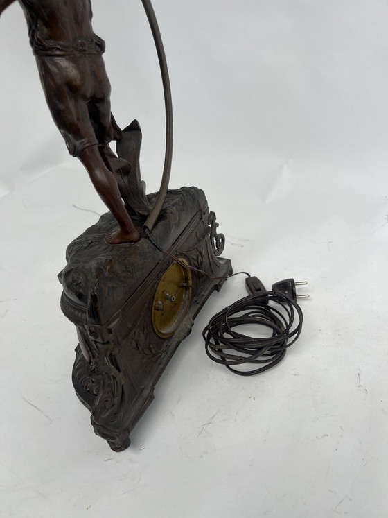 Image 1 of Tischlampe/Uhr Jugendstil Antik