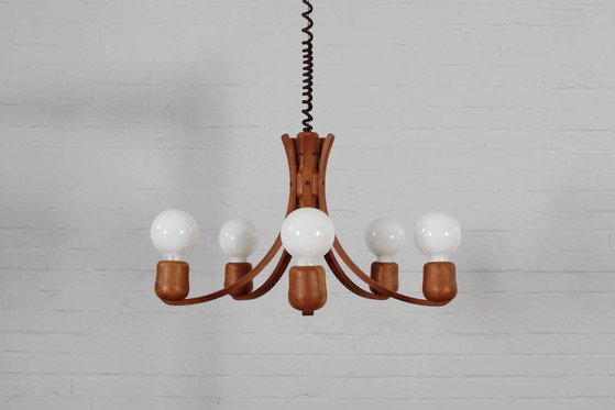Lampada a sospensione vintage in teak Candela Domus design danese – Lampadari, Legno, Scandinavian (photo 11 of 11)