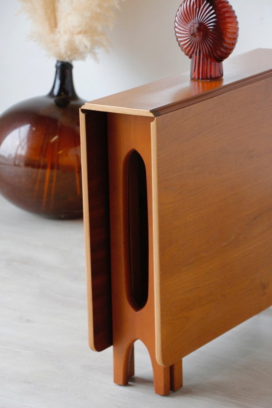 Image 1 of Skandinavischer Klapptisch - Bendt Winge – Teak und Buche – 1950er/60er Jahre