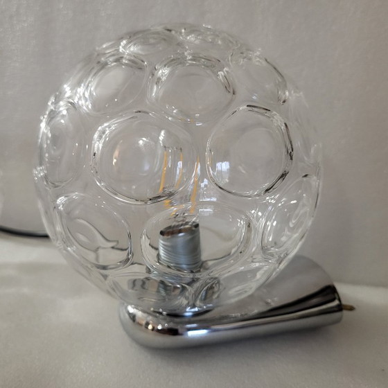 Image 1 of 2 applique da parete in stile space age, con struttura a bolla e acciaio cromato, risalenti agli anni '60 e '70.