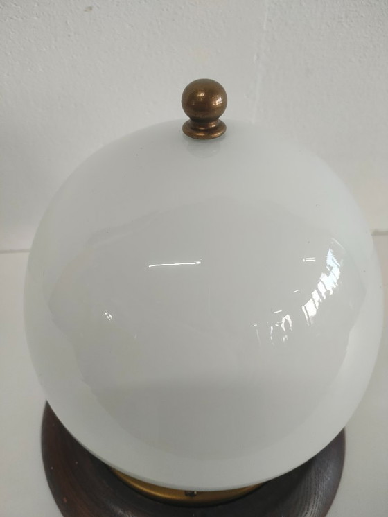 Image 1 of Plafonnier vintage spécial en verre opale (style Art Déco)