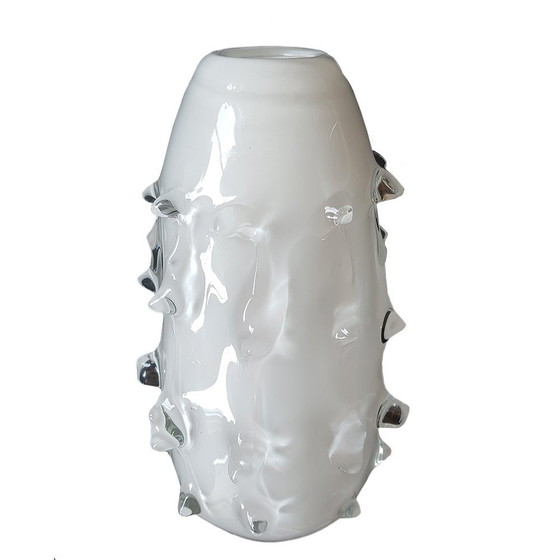 Image 1 of Italian Rostrato Handblown Glass Vase