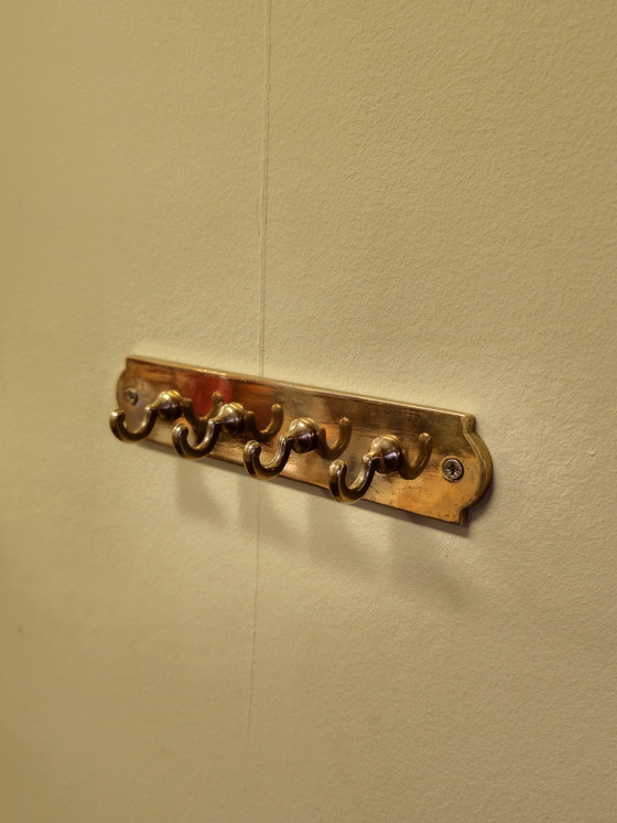 Image 1 of Vintage Brass Coat Rack Key rack Key rack