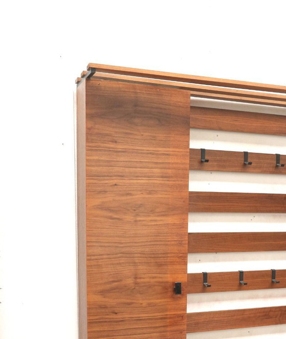 Image 1 of Vintage hallway closet with coat rack and shoe cabinet from the 1960s