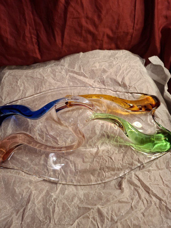 Cuenco artístico Mid-Century "Rhapsody" grande de vidrio de František Zemek para Mstišov (42 cm) – Glass (photo 6 of 12)