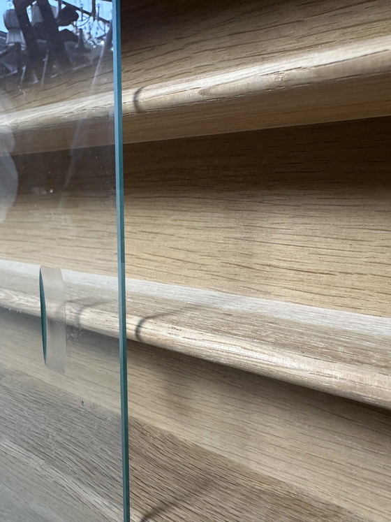 Image 1 of XL wandvitrine voor verzamelingen - eik