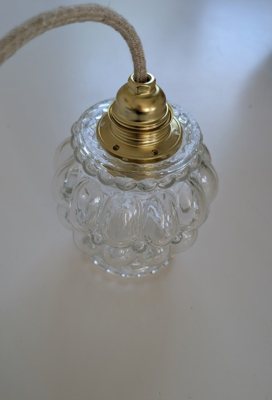 Image 1 of Magnifique suspension en verre vintage
