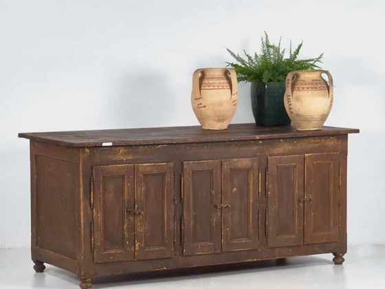 Isola cucina antica con ante su entrambi i lati (c.1850) – Armadi contenitori, Rustic (photo 2 of 9)