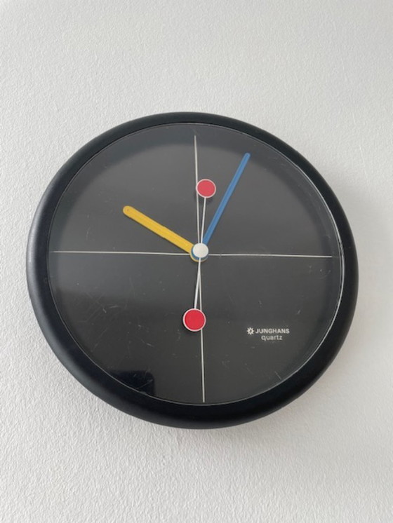 Image 1 of Vintage Junghans wandklok – postmodern design uit de jaren 80