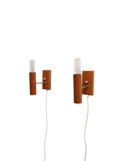 Set of 2 Danish wall lamps, 1960s