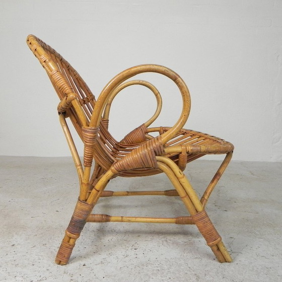 Image 1 of Silla Rohe Noordwolde de bambú y ratán, años 50