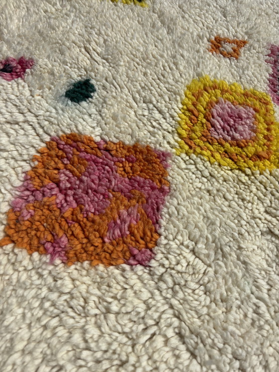 Image 1 of Handgemaakt Marokkaans Mrirt Wollen Vloerkleed 190x220 cm - Kleurrijk Boheems Berber Design