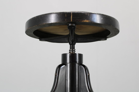 Image 1 of 1940s Piano Beech Stool by Benko, Czechoslovakia