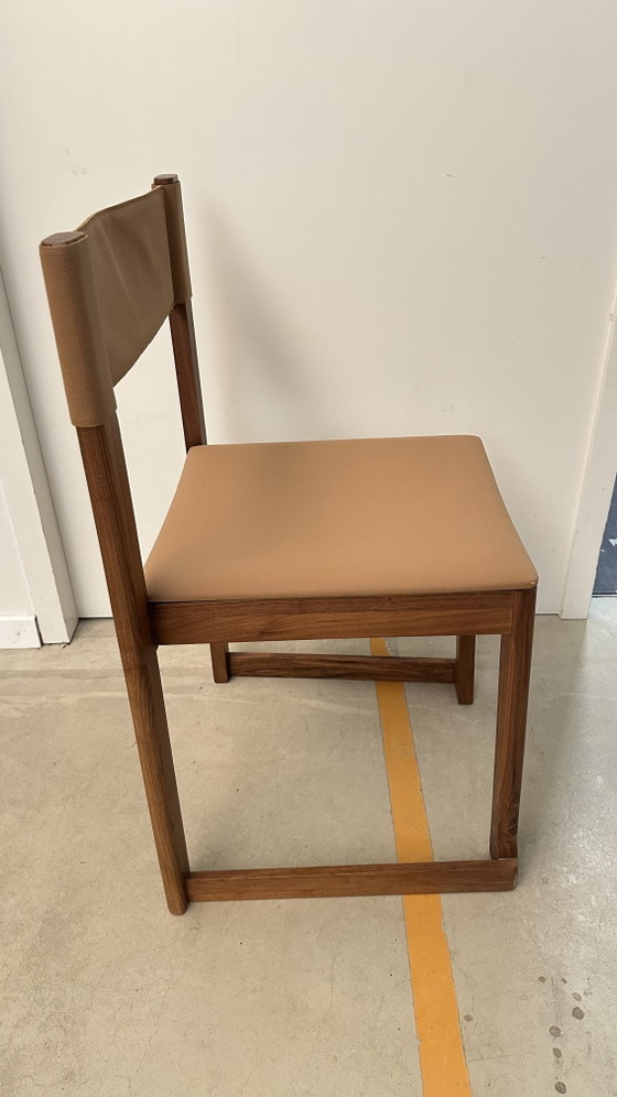 Image 1 of Tan Wood Chair (4 in stock)