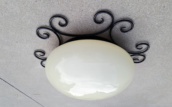 Image 1 of Sunburst Deckenleuchte Metall Opalin