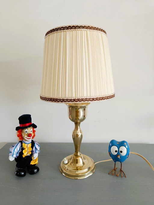 Art nouveau gilded table lamp
