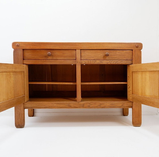 Image 1 of Credenza in stile rustico con 2 ante e 2 cassetti - anni '60