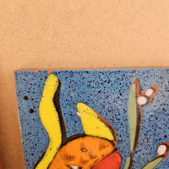 Image 1 of Set Agrob Isma Keramik Wanddeko Fliesen Fische Boote Vintage Retro 70er