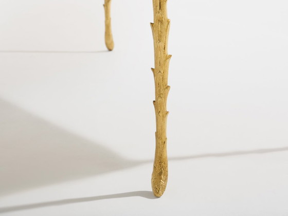 Image 1 of Maison Baguès bamboo brass chinese lacquered small coffee table 1950s