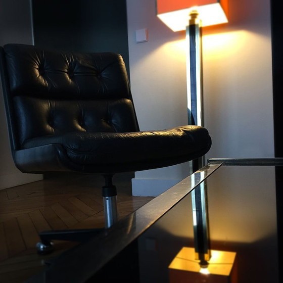 Image 1 of Duo de fauteuils cuir Cofemo. italie 1980