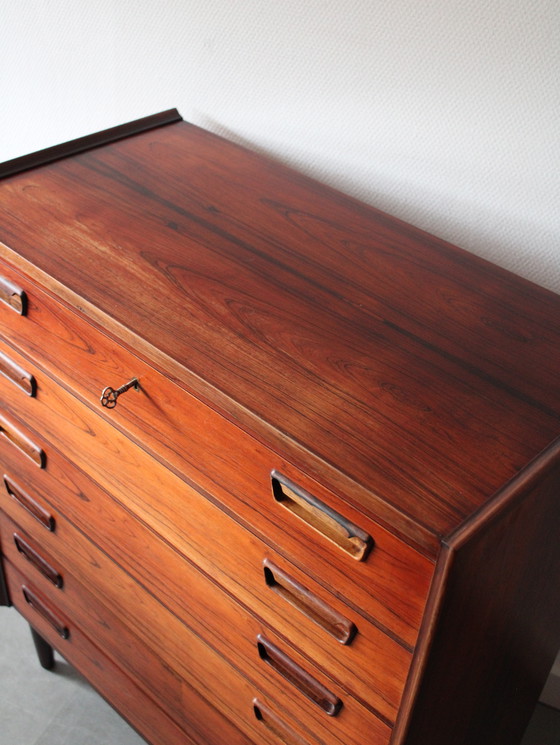 Image 1 of Vintage Deense ladekast in palissander door Gunnar Nielsen Tibergaard