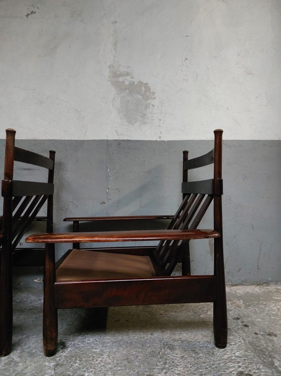 2 poltrone vintage in legno – Textile (photo 15 of 24)