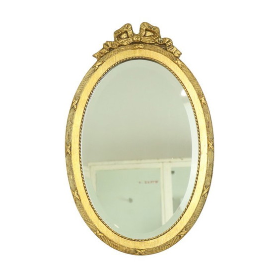 Image 1 of Franse Facetgeslepen Spiegel met Strik