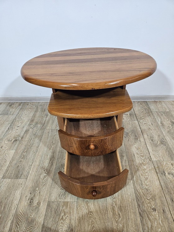 Tavolino TV in teak con piano girevole di Silkeborg Møbelfabrik, anni '60 – Mobili TV (photo 12 of 14)
