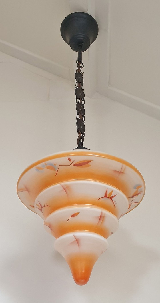 Image 1 of Unique Art Deco pendant lamp from the 1930s.