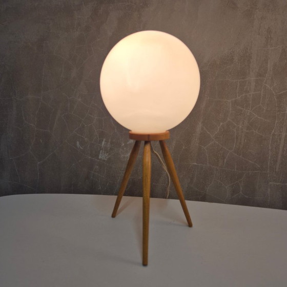 Image 1 of Lampe de table trépied du milieu du siècle, ÚĽUV, années 1960, Tchécoslovaquie