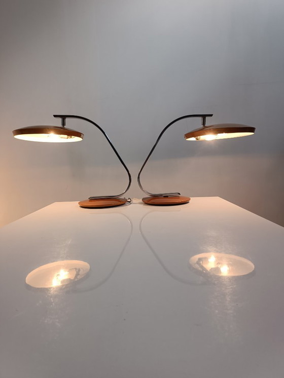 Image 1 of Pair of 520c lamps by LP Oliva for Fase, 1970s
