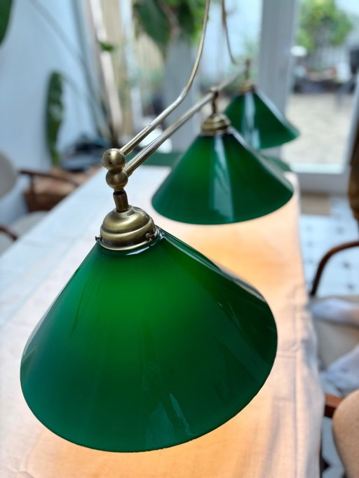 Lampe de table Art Déco verte vintage