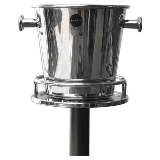 Image 1 of Sottsass Ettore design years '70 for Alessi ice bucket for bottles with column
