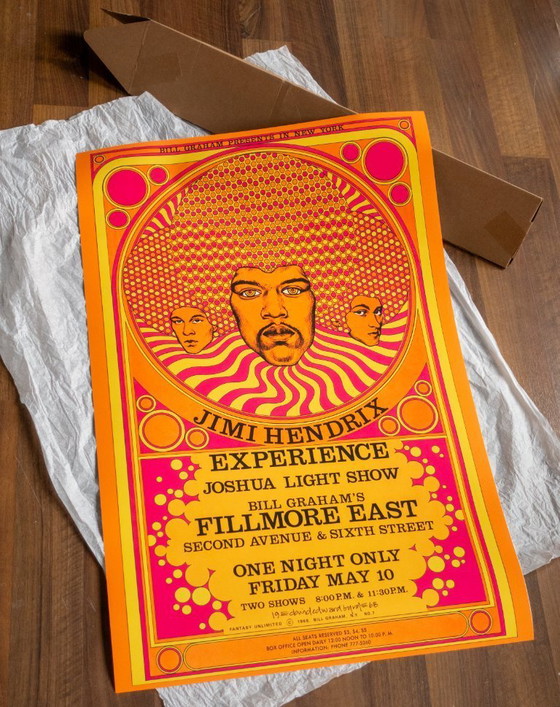 Image 1 of Jimi Hendrix Experience Fillmore East concert 1968 New York - Poster 61 x 91 cm