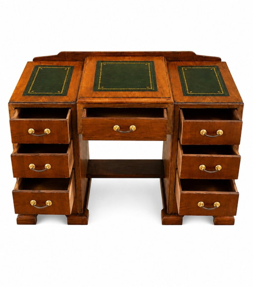 Bureau Secrétaire à Caissons Style Anglais – Wood, Leather (photo 2 of 6)