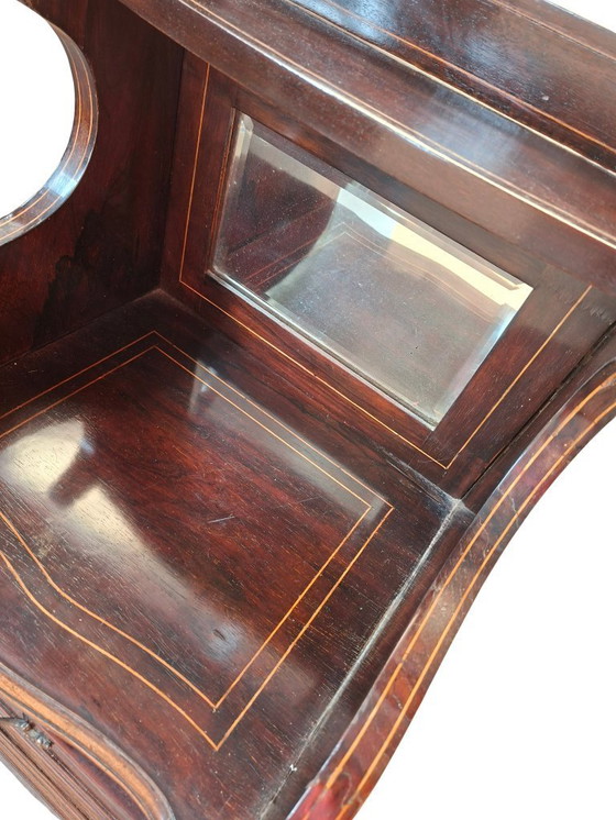 Image 1 of Antique Victorian Purdonium Coal Cabinet with Mirror