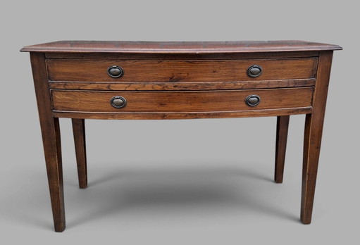 Table d'appoint anglaise classique 2 tiroirs, console d'entrée, console murale, légères traces d'âge, dim: 120x47cm, 80cm haut.
