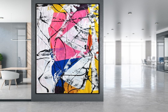 Jürgen Angeler - Die rosa Flamme - XXL – Gemälde & Zeichnungen, Canvas, Abstract (photo 4 of 35)