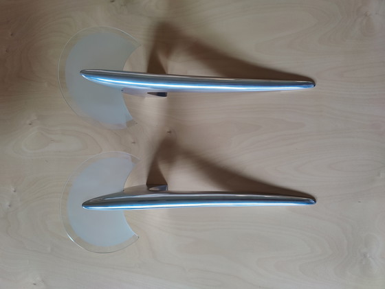 Image 1 of Juego (2) Apliques Alien, Diseñado por Joan Auger y Producido por Taller Uno / Metalarte en España en los años 80