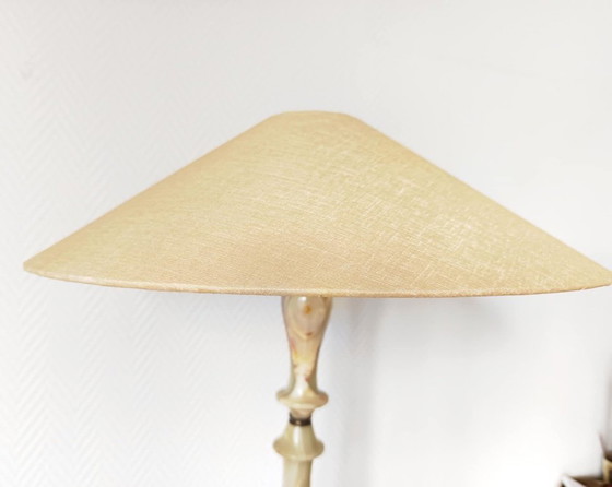 Image 1 of Lampe en onyx 62cm vintage 1970