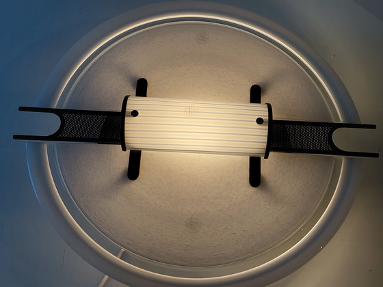 Image 1 of Lampada da soffitto in vetro di Murano, stile postmoderno anni '70, ambientata nell'era spaziale.