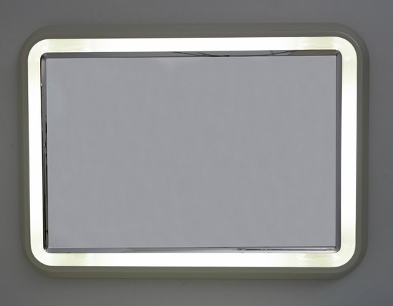 Image 1 of Mid-Century Modern Italian Neon Backlit Mirror, 1970s